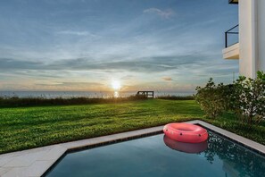 Pool & Patio Ocean View at Twilight