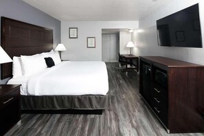 This unit comes with a flat-screen TV.