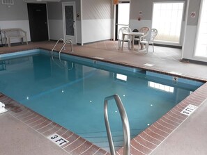 There is a swimming pool, and it is heated! 