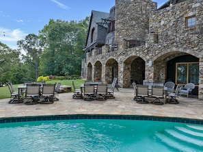 Back yard pool area