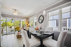 Indoor dining area.