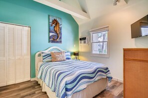 Bedroom features a king bed.