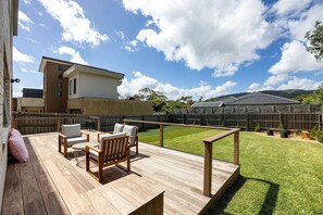 Outdoor deck lounge area