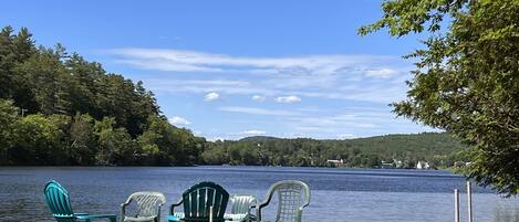 Enjoy the dock and view up the lake to the town of Mount Vernon. 