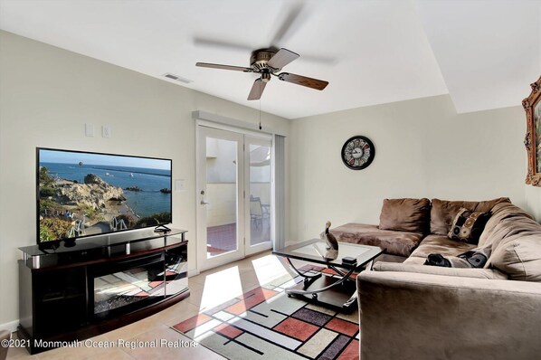 Living room with smart TV