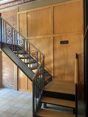 Lobby that leads to second and third floor apartment.