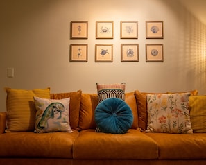 Comfortable leather couch