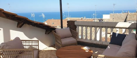 Private rooftop terrace with lounge, dining & BBQ