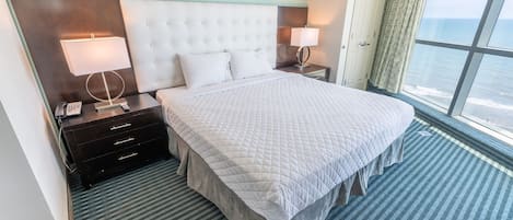 King Bed in Bedroom with Direct Oceanfront View!