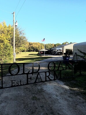 Gated entrance to the property