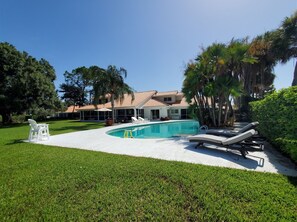 Expansive Garden and Pool Area