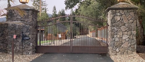 Gated front entrance