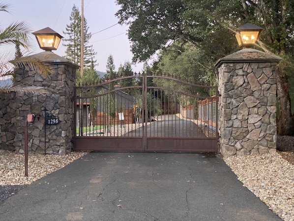 Gated front entrance