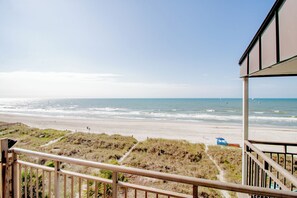 Beach views for miles from this expansive balcony.