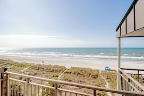Beach views for miles from this expansive balcony.