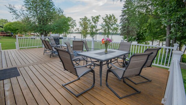 Deck overlooking lake