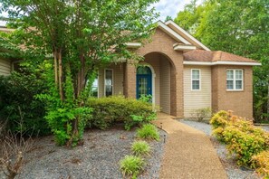 Front of house with flat path to door