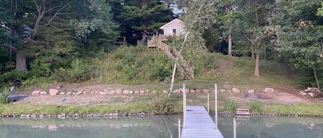 Beachfront view of cottage