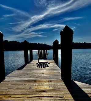 The dock faces west so you can enjoy the gorgeous sunsets. 