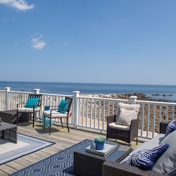 The wrap-around deck offers gorgeous ocean views!