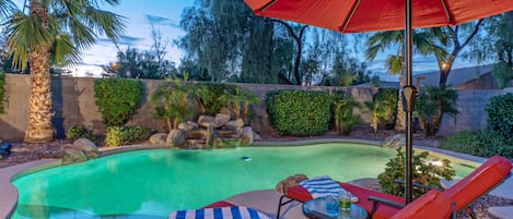 Welcome to the backyard paradise at FIRESIDE SUNSET.