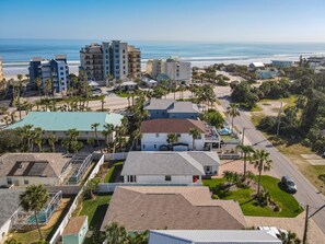 Beach and home aerial