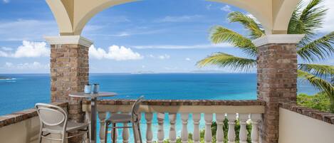 Balcony  Suite 1 with full Ocean. catch the sunrise from your private balcony. 