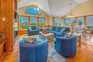 Surf or Sound Realty - 1027 - The Kinnakeet Retreat - Great Room -3