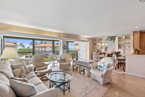Living room overlooking the Gulf of Mexico