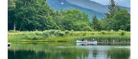 Mountain View off our Private Dock abutted  to pond ( View Is Breath Taking)