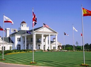 The flags at World Tour Golf Links Country Club