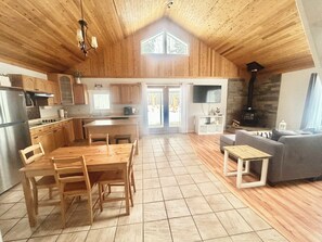 Open concept living space main floor mobility friendly no steps