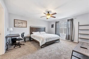 All three of our king-bedrooms offer a workspace and television with streaming. 