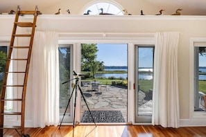 There are water views from almost every window of the house.