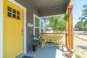 Front porch on the main house