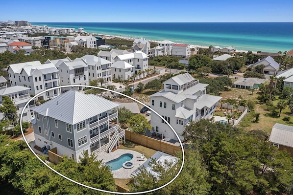 Paradiso del Mare - Near Beach Event Friendly Vacation Rental House with Private Pool, Hot Tub, and Elevator Located in Inlet Beach, Florida - Five Star Properties Destin/30A