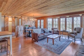 View of living and dining space