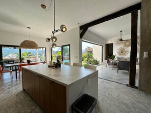 Kitchen, Dining and Downstairs Living