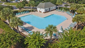 Large pool; basketball, tennis, and volleyball courts; BBQ grills throughout.