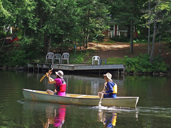 Our dock in front of the cottage
