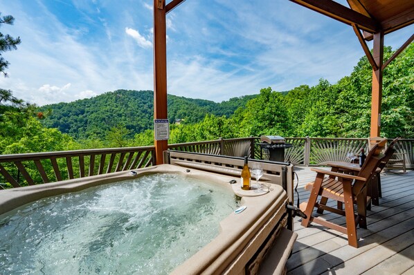 Hot tub with a view