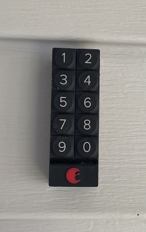 Keypad for your entry code.