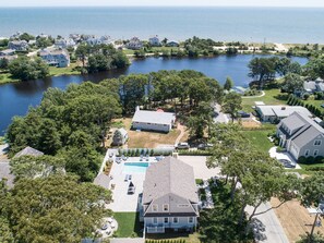 One house back from Deans Pond with ocean and pond views