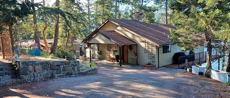 Front door entrance with parking