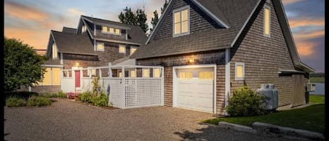 Front entrance and garage