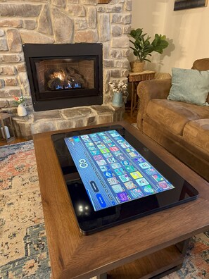 An Infinity Game Table with dozens of your favorite games for family fun around the fire.