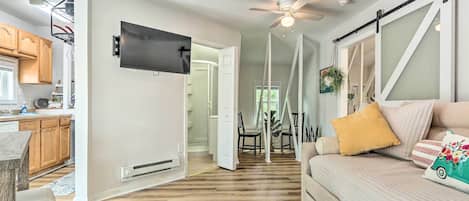 Brunswick Vacation Rental | 1BR | 2BA | Stairs Required to Access | 550 Sq Ft