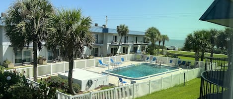 Ocean / pool view from Primary bedroom