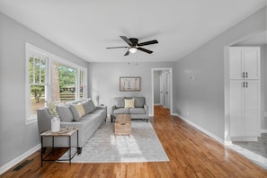 Relax in the large open living room