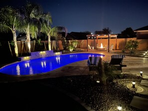 Nighttime Backyard